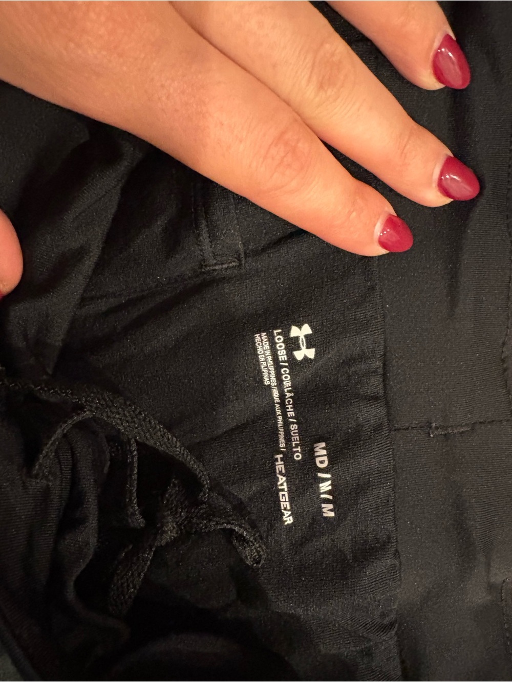 Under Armour Charcoal Gray Running Shorts with Black Waistband - Picture 3 of 3